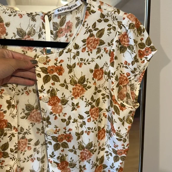 NWOT Reformation pastel chic Floral Midi Dress size 8 - Picture 10 of 11